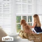 Cordless White Faux Wood Room Darkening Horizontal Blinds