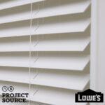 2.5-in Cordless White Faux Wood Room Darkening Horizontal Blinds